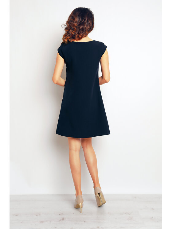 Infinite You Infinite You Sukienka letnia M074 Granatowy Basic Fit