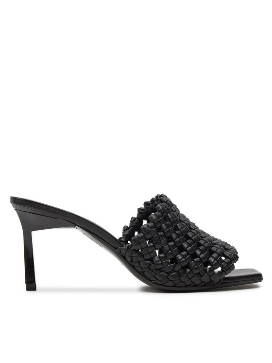 Şlapi Calvin Klein Heel Mule Sandal 70 Latt HW0HW02144 Negru