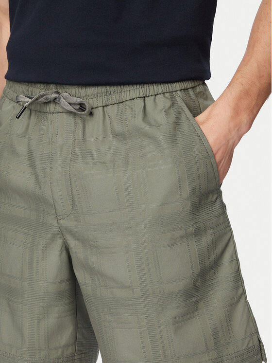 BOSS BOSS Pantalon scurți din material Sandrew 50559371 Gri închis Regular Fit