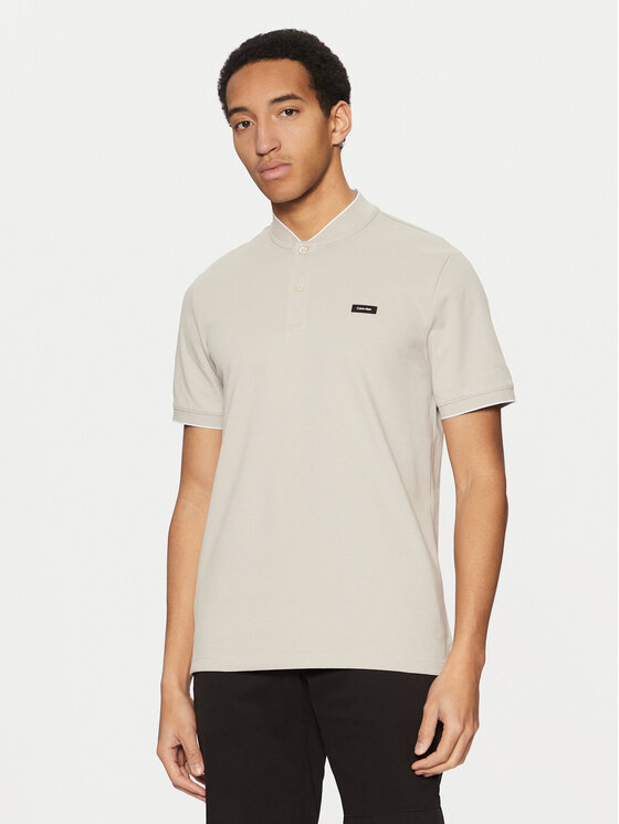 Męskie Polo Calvin Klein, Rozmiar S, Beżowe, K10K114139