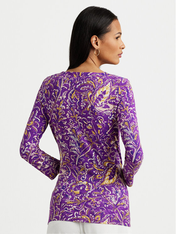 LAUREN RALPH LAUREN Lauren Ralph Lauren Μπλουζάκι 200925748001 Μωβ Slim Fit