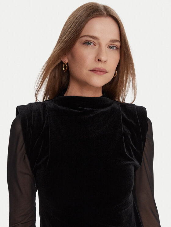 LOLA CASADEMUNT LOLA CASADEMUNT Rochie cocktail LF2516007 Negru Regular Fit