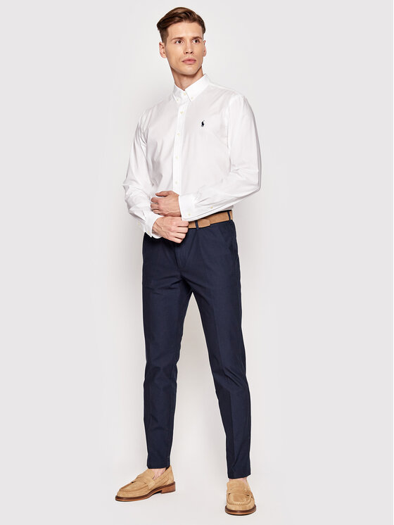 Polo Ralph Lauren Polo Ralph Lauren Πουκάμισο 710832480002 Λευκό Slim Fit