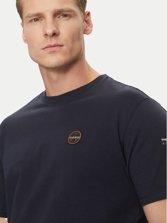 Napapijri Napapijri T-krekls S-Badge NP0A4I3N Tumši zils Regular Fit