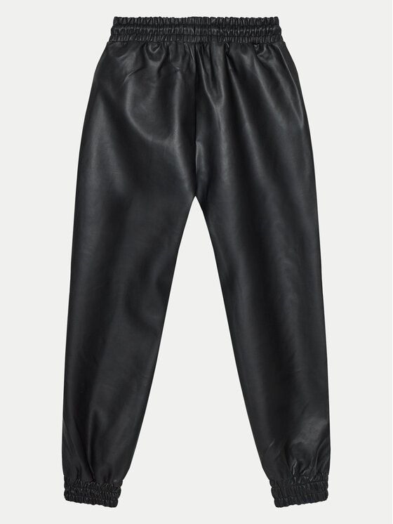 Coccodrillo Coccodrillo Pantaloni in similpelle ZC4119101CGJ Nero Regular Fit