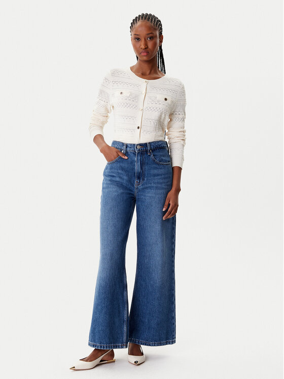 Morgan Morgan Kardiganas 252-MNAHIA Smėlio Slim Fit