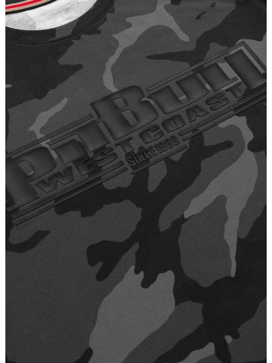 PITBULL PITBULL T-Shirt Koszulka Slim Fit Classic Boxing M Czarny Regular Fit