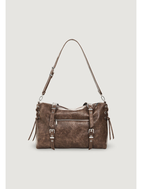 Desigual Desigual Τσάντα BAG_HALF LOGO LANUZA Καφέ