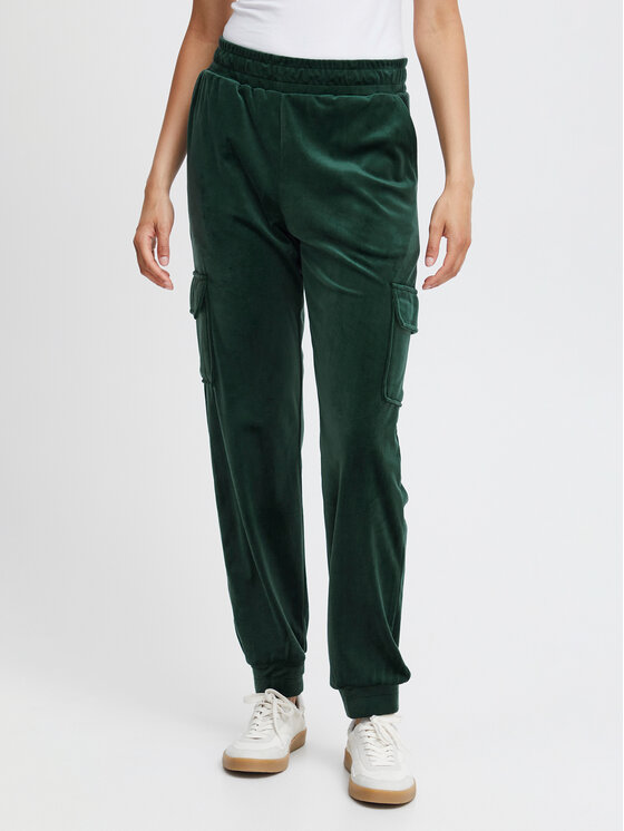 b.young Pantaloni trening 20813937 Verde Regular Fit