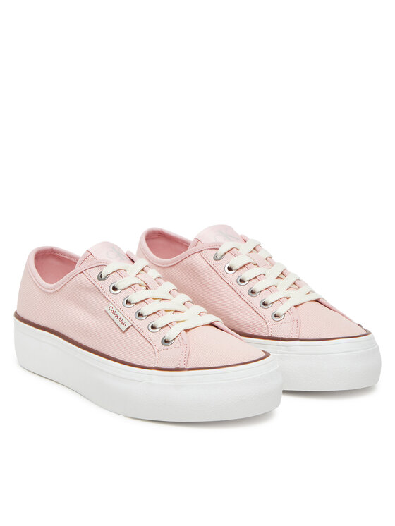 Calvin Klein Jeans Calvin Klein Jeans Tenisówki Vulc Flatform Ctn Logo Tag YW0YW01838 Różowy