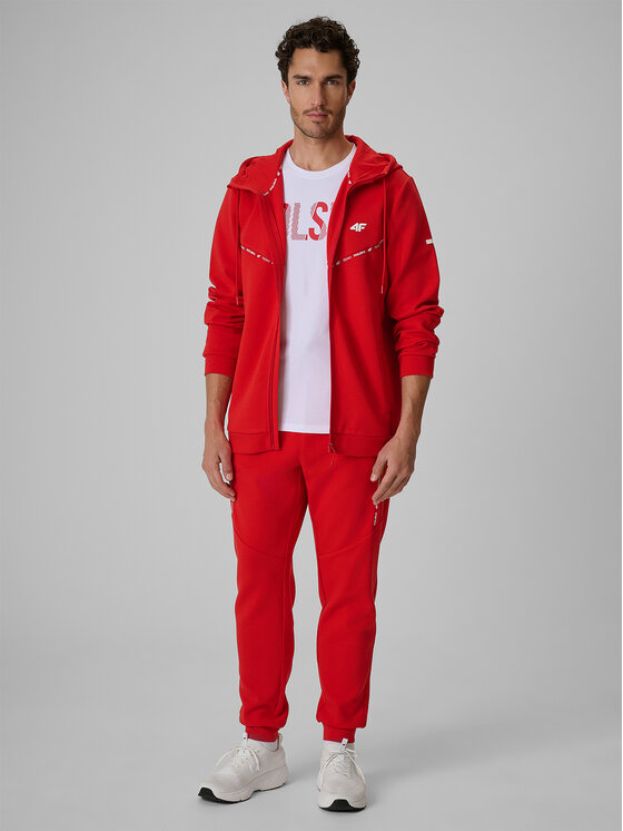 4F 4F T-Shirt STREFA KIBICA Biały Regular Fit