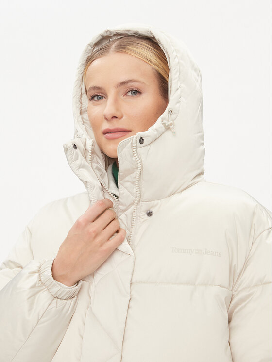 Tommy Jeans Tommy Jeans Зимова куртка Ovr Satin DW0DW16586 Écru Regular Fit