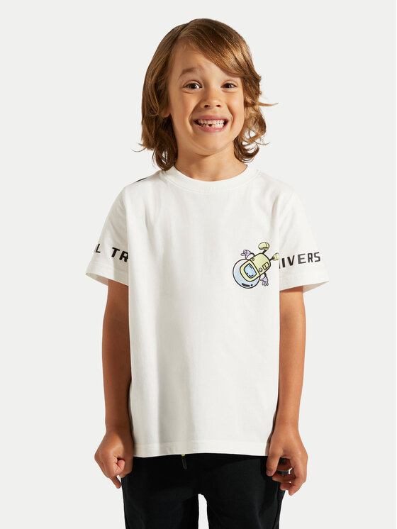 Coccodrillo Coccodrillo T-shirt ZC4143202WBK Bijela Regular Fit