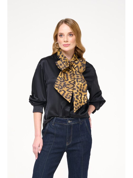 Castellani Castellani Koszula Koszula Ottile Czarny Regular Fit