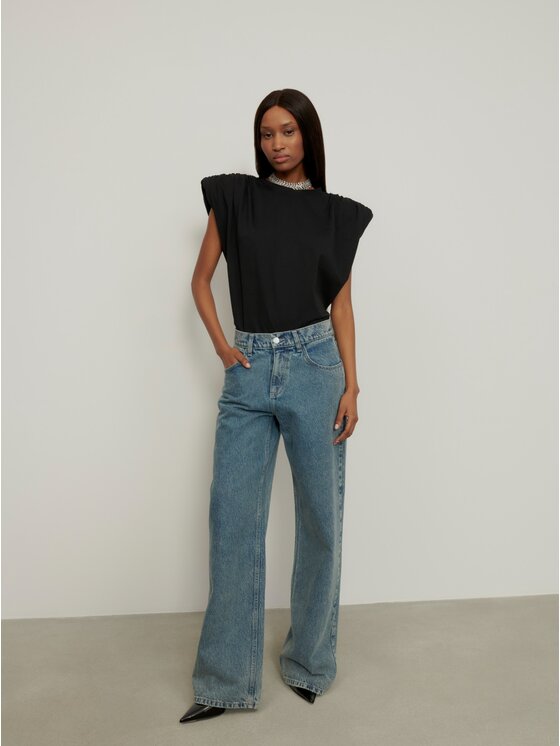 La Mania La Mania Spodnie dresowe JANE Niebieski Classic Fit