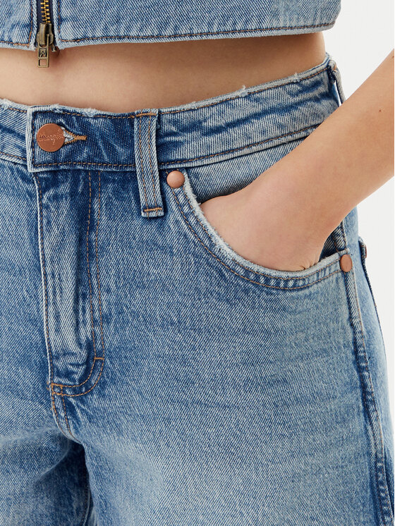 Wrangler Wrangler Džínové šortky Cowboy 112362703 Modrá Relaxed Fit