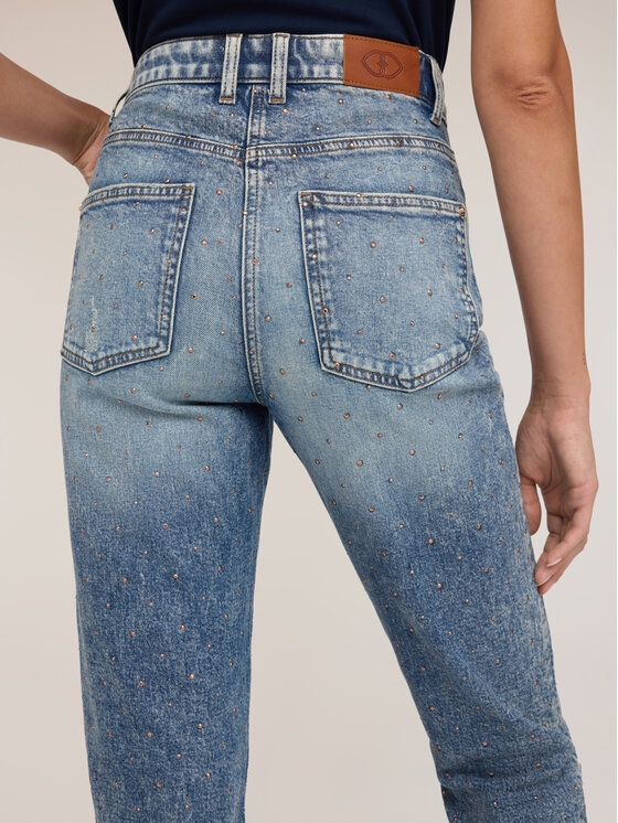 Motivi Motivi Jeansy P423Q004829N004 Turkusowy Slim Fit