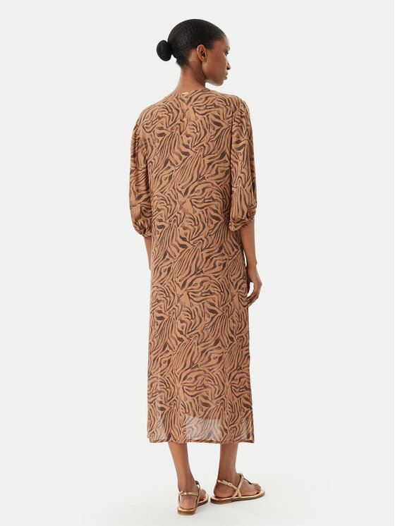 Selmark Selmark Rochie de plajă BN798 Maro Regular Fit