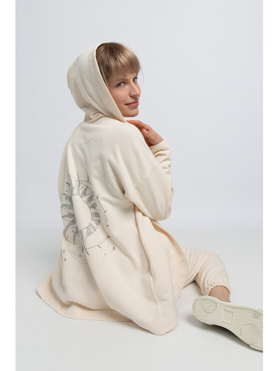 LaLupa LaLupa Bluza LA058 Écru Comfortable Fit