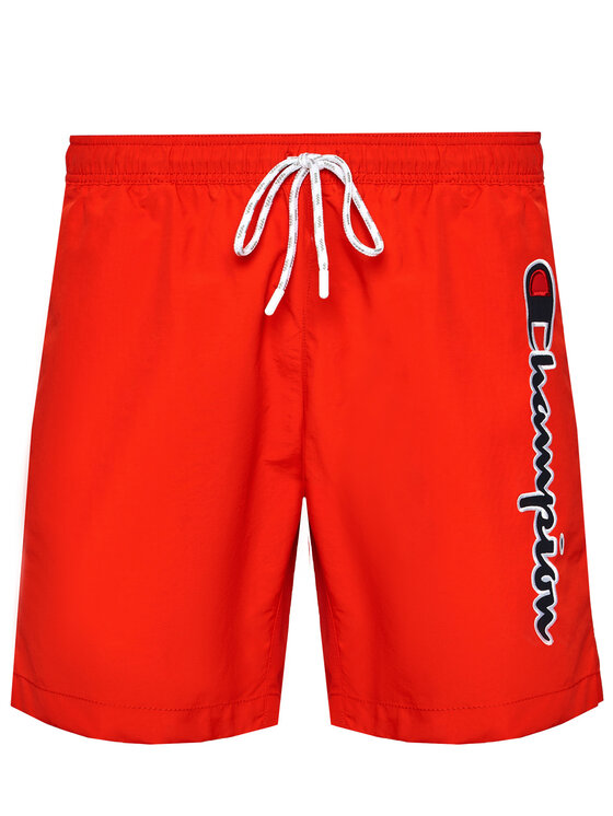 Champion Champion Шорти для плавання Satin Script Logo Board 214428 Червоний Board Fit