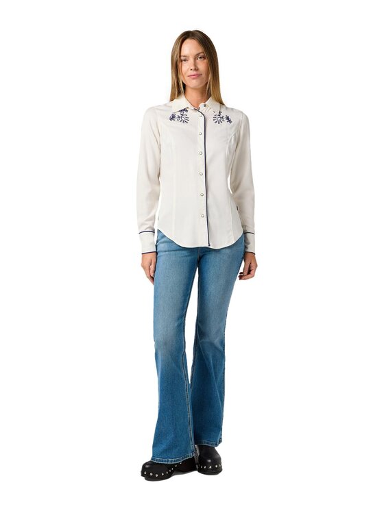 Wrangler Wrangler Jeansy 112364512 Niebieski Flare Fit