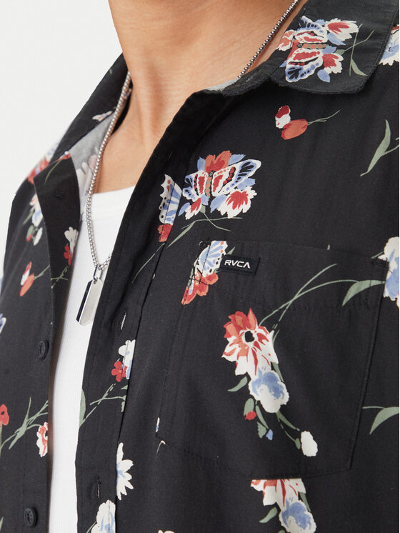 RVCA RVCA Πουκάμισο Morning Glory AVYWT00490 Μαύρο Regular Fit