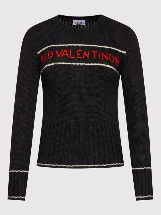 Red Valentino Red Valentino Megztinis WR0KC09Y Juoda Regular Fit