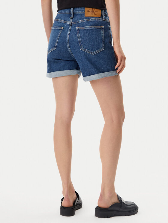 Calvin Klein Jeans Calvin Klein Jeans Džínové šortky J20J225512 Tmavomodrá Mom Fit