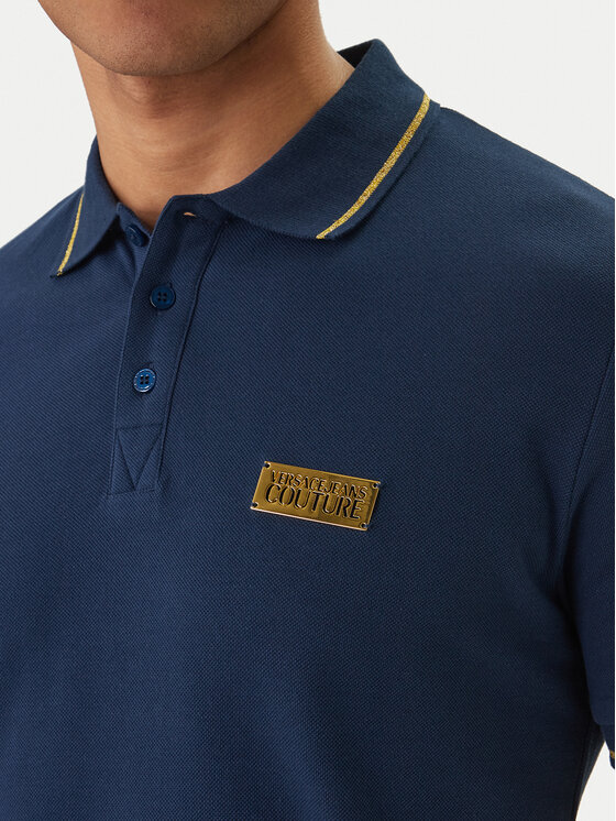 Versace Jeans Couture Versace Jeans Couture Polokošeľa 80GAGT05 CJ01T Tmavomodrá Slim Fit
