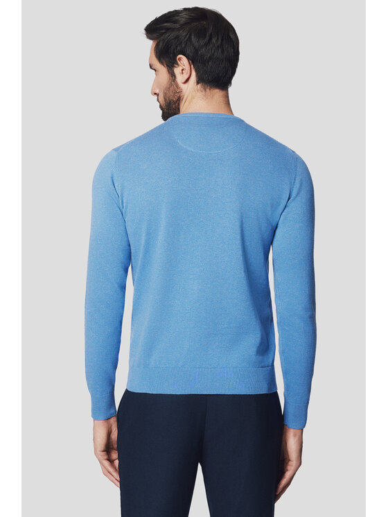 Lancerto Lancerto Sweter Simen SW073224000051 Niebieski Regular Fit