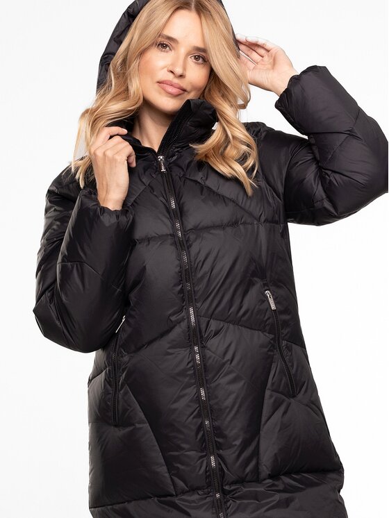 Perso Perso Kurtka damska BLH253527FX Czarny Regular Fit