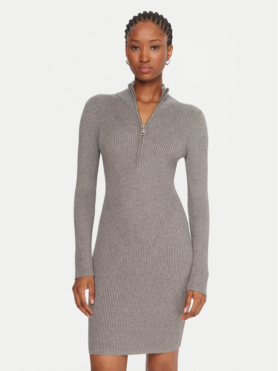 Guess Guess Kleid für den Alltag W5BK45 Z0572 Grau Slim Fit