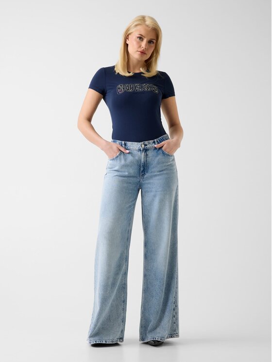 Guess Guess Marškinėliai 172699 Mėlyna Classic Fit