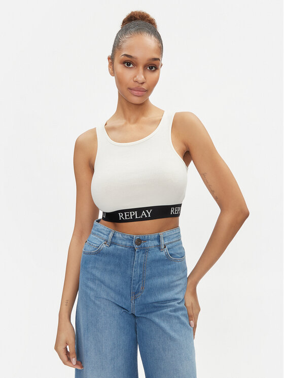 REPLAY Replay Top W3782C.000.23687P Ekrüüvärv Slim Fit