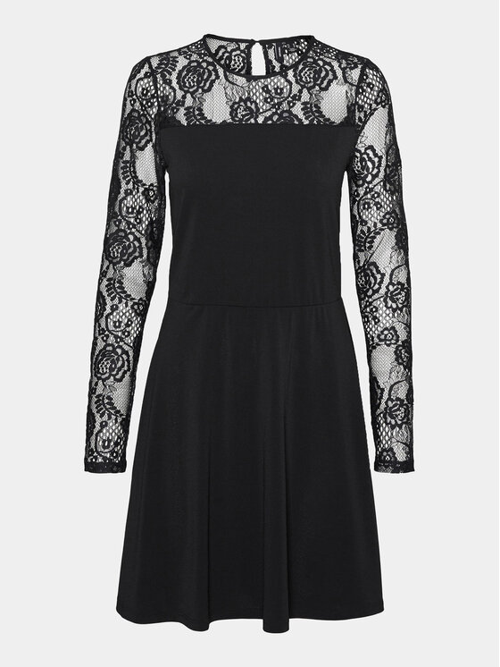 Vero Moda Curve Vero Moda Curve Koktejlové šaty 10305860 Černá Regular Fit