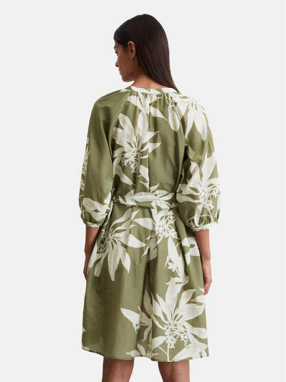Marc O'Polo Marc O'Polo Rochie tip cămașă 506 0915 21197 Verde Relaxed Fit