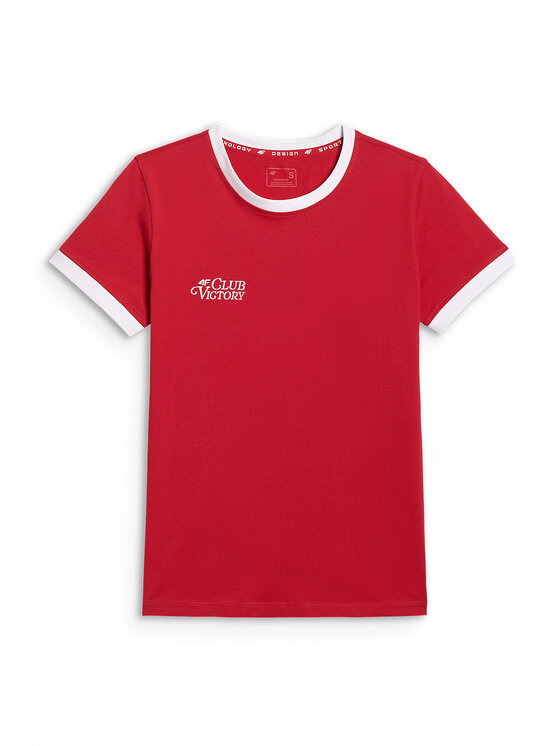 4F 4F T-Shirt SPORTS CLUB Czerwony Regular Fit