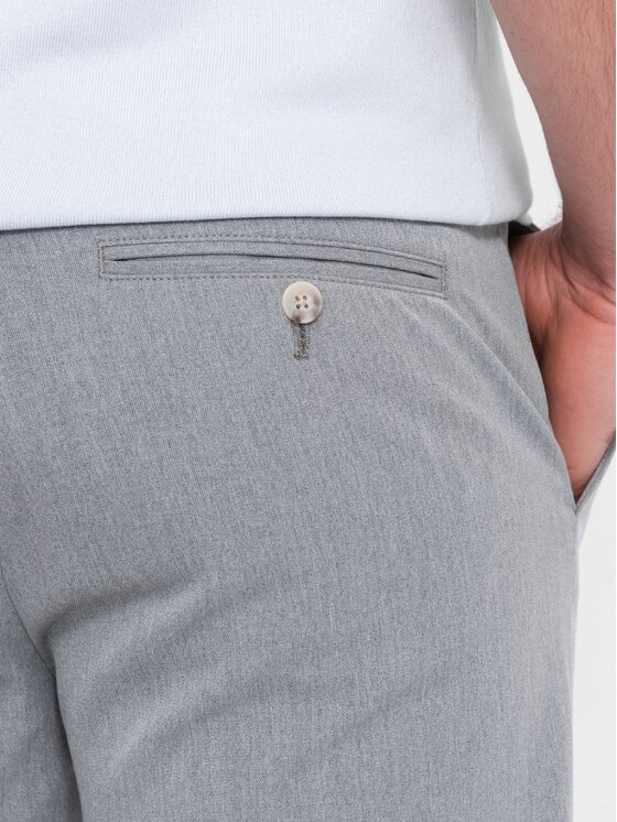 Ombre Ombre Chino kalhoty OM-PACP-0191 Šedá Regular Fit