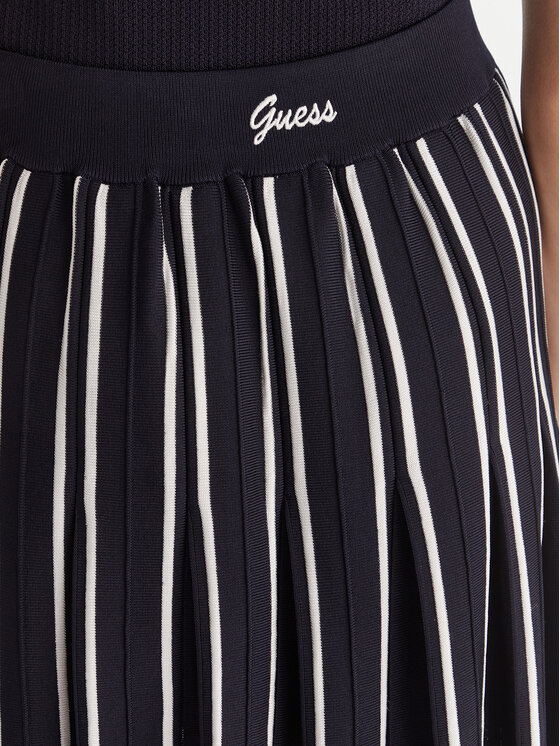 Guess Guess Plisovaná sukně V5GD00 Z3D60 Černá Regular Fit