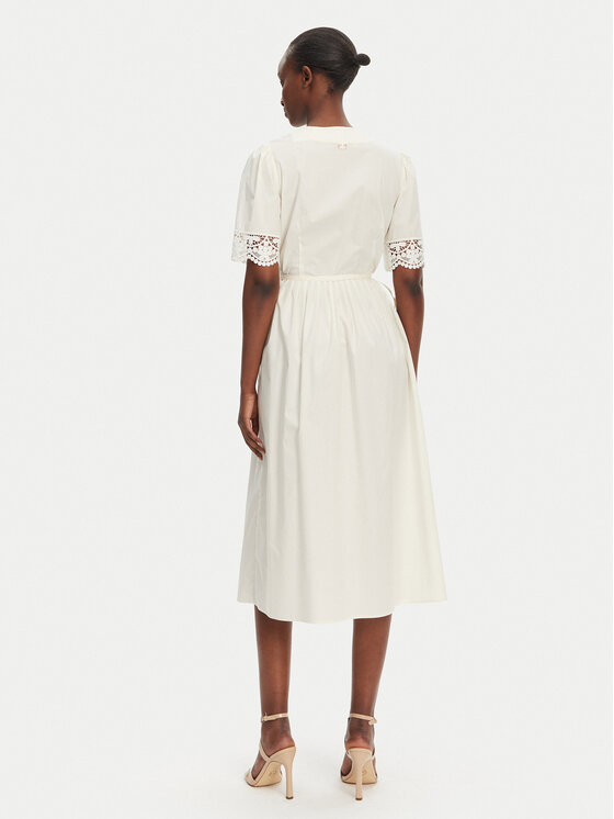 TWINSET TWINSET Rochie de zi 251TT2091 Écru Loose Fit