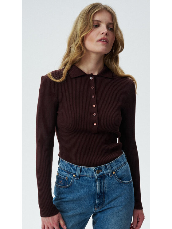 Sweter, rozmiar XS, Brązowy, Grace