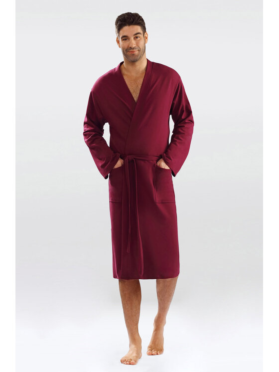 DKaren Lingerie DKaren Lingerie Szlafrok Harry Męska Bordowy