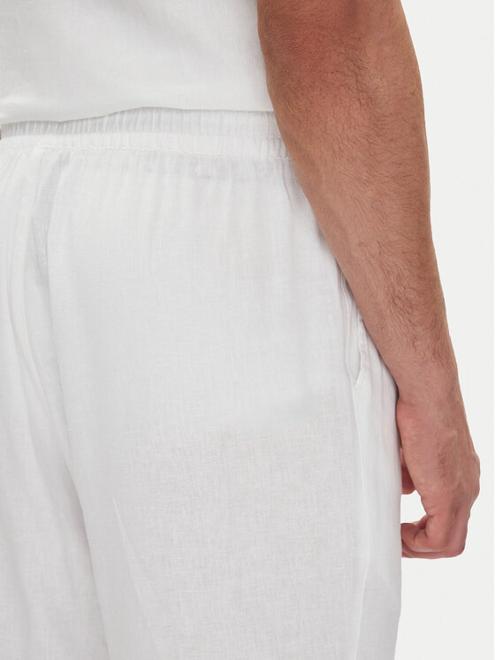 Emporio Armani Emporio Armani Hlače iz tkanine EM000586 AF12356 U0002 Bela Regular Fit