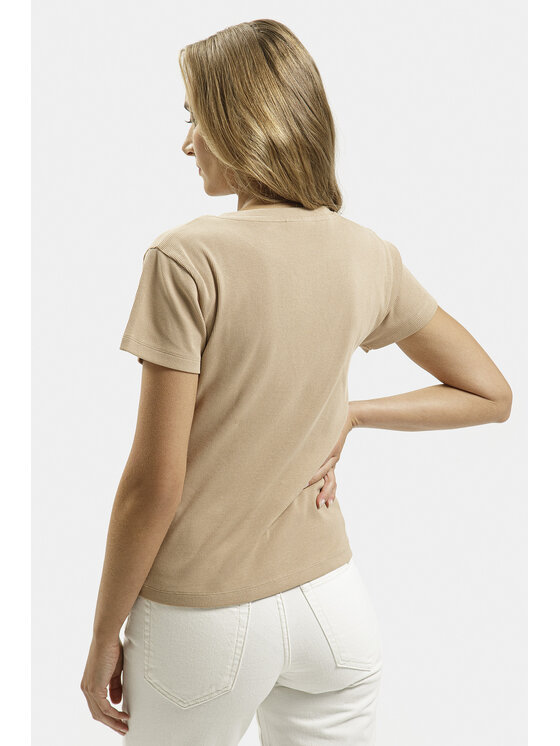 Cross Jeans Cross Jeans T-Shirt 56160-383 Beżowy