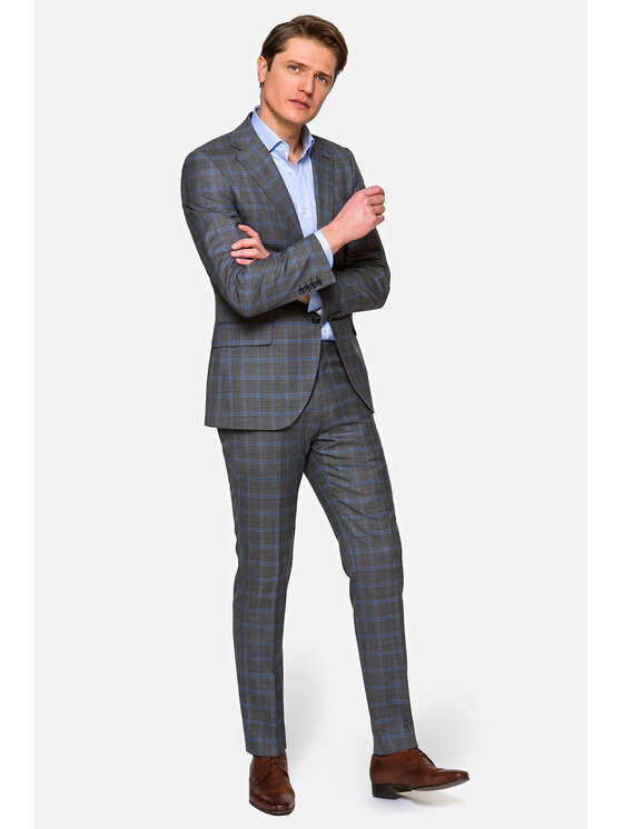 Lancerto Lancerto Garnitur Cadix Szary Regular Fit