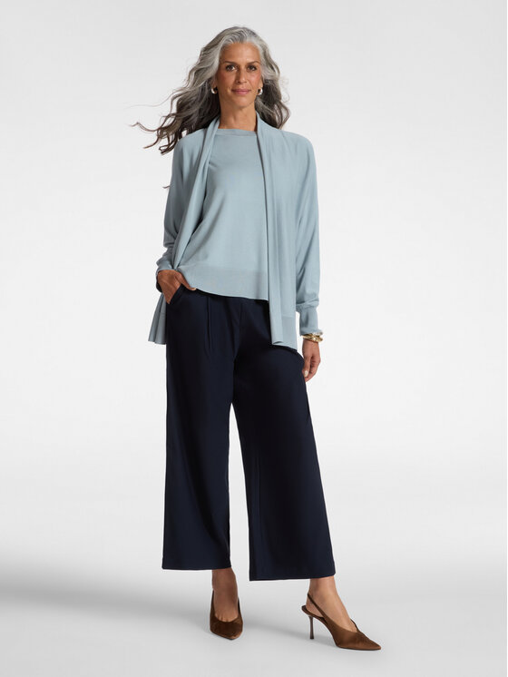 Elena Mirò Elena Mirò Spodnie materiałowe P076Z000165N034 Niebieski Cropp Fit