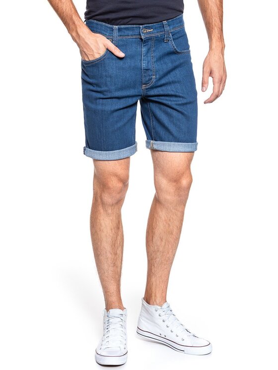 Mustang Mustang Szorty jeansowe WASHINGTON SHORTS Niebieski Slim Fit