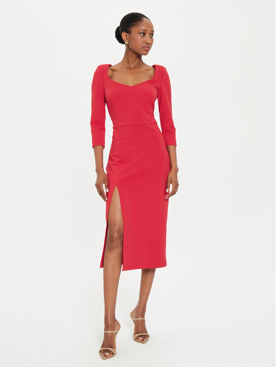 Rinascimento Abito da cocktail CFC0121015003 Rosso Regular Fit Modivo