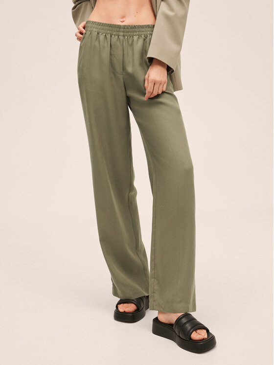 Spodnie materiałowe Kimmy 27087121 Zielony Relaxed Fit