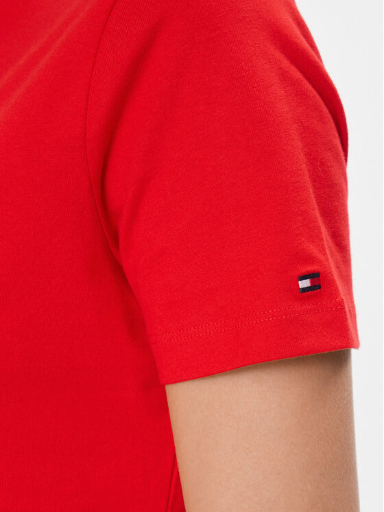 Tommy Hilfiger Tommy Hilfiger T-särk Reg Crest C-Nk Tee Ss WW0WW41058 Punane Regular Fit